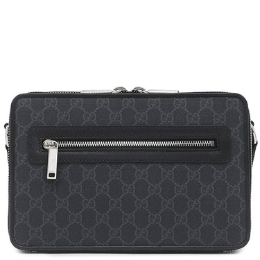 グッチ GUCCI GG ミディアム クロスボディバッグ 822072 ブラック GGスプリームキャンバス ショルダーバッグ シルバー金具 黒 紺 赤 ショルダー