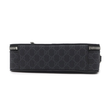 グッチ GUCCI GG ミディアム クロスボディバッグ 822072 ブラック GGスプリームキャンバス ショルダーバッグ シルバー金具 黒 紺 赤 ショルダー