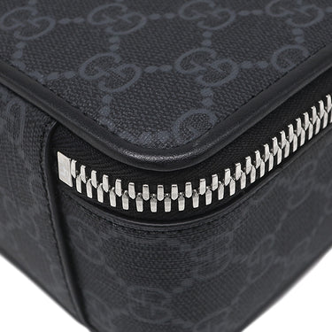 グッチ GUCCI GG ミディアム クロスボディバッグ 822072 ブラック GGスプリームキャンバス ショルダーバッグ シルバー金具 黒 紺 赤 ショルダー
