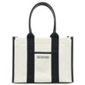 バレンシアガ BALENCIAGA ハードウェア スモール トート 671402 2HHAM 9260 ブラック×ナチュラル キャンバス レザー 2WAYバッグ ゴールド金具