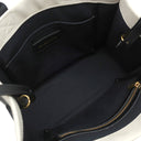 バレンシアガ BALENCIAGA ハードウェア スモール トート 671402 2HHAM 9260 ブラック×ナチュラル キャンバス レザー 2WAYバッグ ゴールド金具