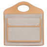 バーバリー BURBERRY ポケットバッグ ミディアム 8039070 ソフトフォーン×ウォームサンド キャンバス レザー 2WAYバッグ ゴールド金具 薄茶 ハンドバッグ ショルダー