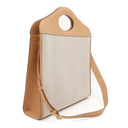 バーバリー BURBERRY ポケットバッグ ミディアム 8039070 ソフトフォーン×ウォームサンド キャンバス レザー 2WAYバッグ ゴールド金具 薄茶 ハンドバッグ ショルダー