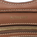 バーバリー BURBERRY ミニ ポケットバッグ 8031746 ナチュラル×モルトブラウン キャンバス レザー 2WAYバッグ ゴールド金具 茶 ハンドバッグ ショルダー