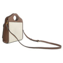 バーバリー BURBERRY ミニ ポケットバッグ 8031746 ナチュラル×モルトブラウン キャンバス レザー 2WAYバッグ ゴールド金具 茶 ハンドバッグ ショルダー