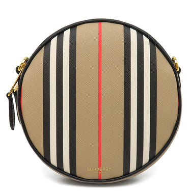 バーバリー BURBERRY アイコンストライプ ルイーズバッグ 8051846 アーカイブベージュ ポリウレタン レザー 熱可塑性ポリウレタン ショルダーバッグ ゴールド金具 チェック ショルダー クロスボディ