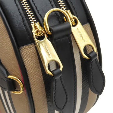 バーバリー BURBERRY アイコンストライプ ルイーズバッグ 8051846 アーカイブベージュ ポリウレタン レザー 熱可塑性ポリウレタン ショルダーバッグ ゴールド金具 チェック ショルダー クロスボディ