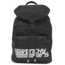 ジバンシイ GIVENCHY LIGHT 3 バッグパック ブラック×イエロー×ホワイト ナイロン レザー ポリアミド リュック・デイパック シルバー金具 黒 ロゴ イナズマ 折りたたみ式 パッカウェイ