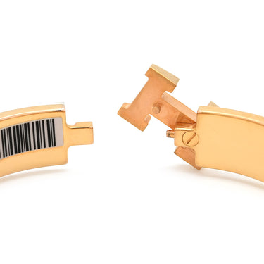 エルメス HERMES クリックH PM ホワイト×マルチカラー GP エナメル ブレスレット ローズゴールド金具 ピンクゴールド金具 Hブレス リフト プロフィール