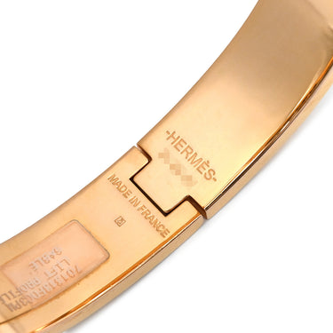 エルメス HERMES クリックH PM ホワイト×マルチカラー GP エナメル ブレスレット ローズゴールド金具 ピンクゴールド金具 Hブレス リフト プロフィール