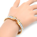 エルメス HERMES クリックH PM ホワイト×マルチカラー GP エナメル ブレスレット ローズゴールド金具 ピンクゴールド金具 Hブレス リフト プロフィール