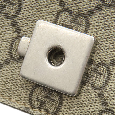 グッチ GUCCI ディオニュソス ミニバッグ 421970 ベージュ×レッド GGスプリームキャンバス スウェード ショルダーバッグ シルバー金具 赤 チェーン タイガーヘッド