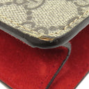 グッチ GUCCI ディオニュソス ミニバッグ 421970 ベージュ×レッド GGスプリームキャンバス スウェード ショルダーバッグ シルバー金具 赤 チェーン タイガーヘッド
