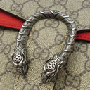 グッチ GUCCI ディオニュソス ミニバッグ 421970 ベージュ×レッド GGスプリームキャンバス スウェード ショルダーバッグ シルバー金具 赤 チェーン タイガーヘッド