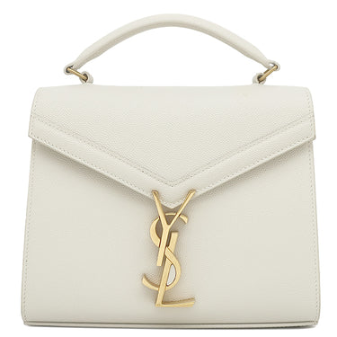 サンローラン SAINT LAURENT カサンドラ トップハンドル 623930 ホワイト レザー ショルダーバッグ ゴールド金具 白 ハンドバッグ ショルダー