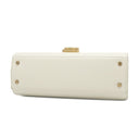 サンローラン SAINT LAURENT カサンドラ トップハンドル 623930 ホワイト レザー ショルダーバッグ ゴールド金具 白 ハンドバッグ ショルダー
