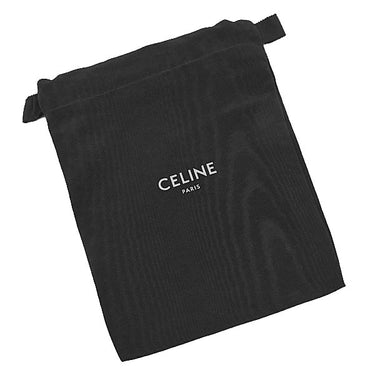 セリーヌ CELINE フォンポーチ 10G332 ブラック レザー ショルダーバッグ 黒 白 ロゴ 総柄 モバイルポーチ