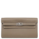 エルメス HERMES ケリーウォレット ロング トゥーゴー エトゥープ エバーカラー 長財布 シルバー金具 グレージュ 2024年製