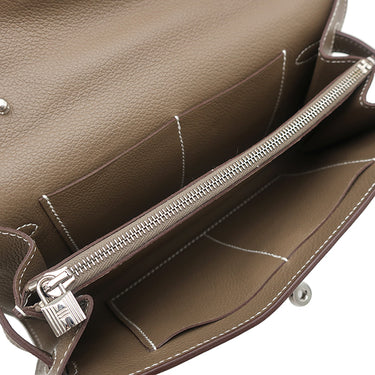 エルメス HERMES ケリーウォレット ロング トゥーゴー エトゥープ エバーカラー 長財布 シルバー金具 グレージュ 2024年製