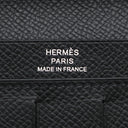 エルメス HERMES シチズン ツイル ロング ブラック ヴォーエプソン 長財布 黒 2つ折り
