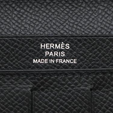 エルメス HERMES シチズン ツイル ロング ブラック ヴォーエプソン 長財布 黒 2つ折り