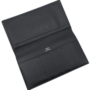 エルメス HERMES シチズン ツイル ロング ブラック ヴォーエプソン 長財布 黒 2つ折り