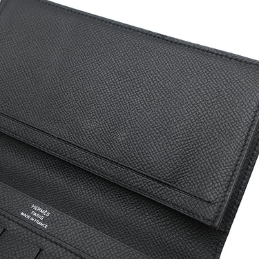 エルメス HERMES シチズン ツイル ロング ブラック ヴォーエプソン 長財布 黒 2つ折り