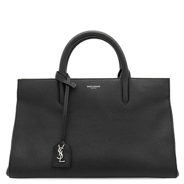 イヴ・サンローラン Yves Saint Laurent カバ リヴゴーシュ 574108 ブラック レザー 2WAYバッグ シルバー金具 トートバッグ ハンドバッグ ショルダー