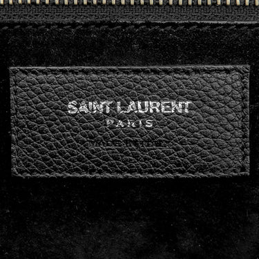 イヴ・サンローラン Yves Saint Laurent カバ リヴゴーシュ 574108 ブラック レザー 2WAYバッグ シルバー金具 トートバッグ ハンドバッグ ショルダー