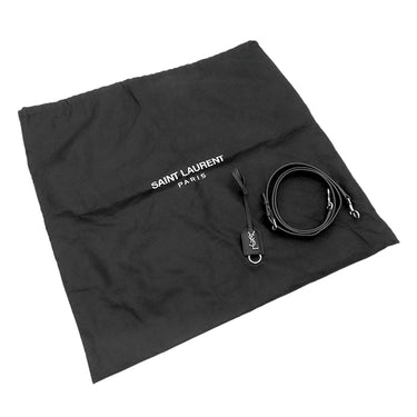 イヴ・サンローラン Yves Saint Laurent カバ リヴゴーシュ 574108 ブラック レザー 2WAYバッグ シルバー金具 トートバッグ ハンドバッグ ショルダー