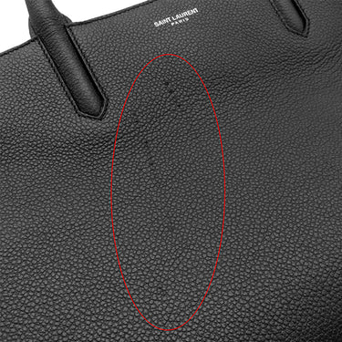 イヴ・サンローラン Yves Saint Laurent カバ リヴゴーシュ 574108 ブラック レザー 2WAYバッグ シルバー金具 トートバッグ ハンドバッグ ショルダー