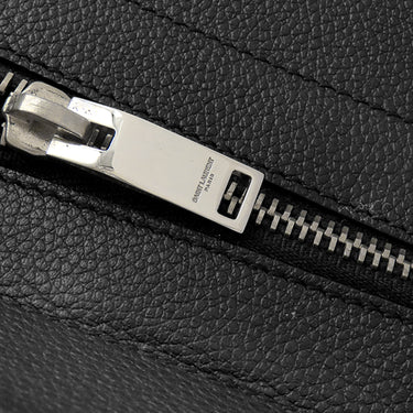 イヴ・サンローラン Yves Saint Laurent カバ リヴゴーシュ 574108 ブラック レザー 2WAYバッグ シルバー金具 トートバッグ ハンドバッグ ショルダー