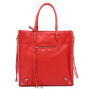バレンシアガ BALENCIAGA ペーパー トート 357330 レッド レザー トートバッグ シルバー金具 赤 A5