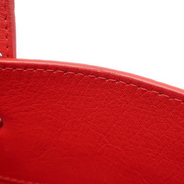 バレンシアガ BALENCIAGA ペーパー トート 357330 レッド レザー トートバッグ シルバー金具 赤 A5