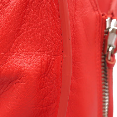 バレンシアガ BALENCIAGA ペーパー トート 357330 レッド レザー トートバッグ シルバー金具 赤 A5