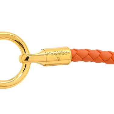 エルメス HERMES グレナン オレンジ ヴォースイフト GP ブレスレット ゴールド金具 新品 未使用