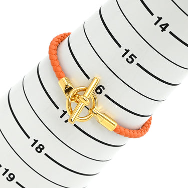 エルメス HERMES グレナン オレンジ ヴォースイフト GP ブレスレット ゴールド金具 新品 未使用