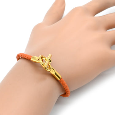 エルメス HERMES グレナン オレンジ ヴォースイフト GP ブレスレット ゴールド金具 新品 未使用