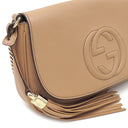 グッチ GUCCI ソーホー インターロッキングG チェーン ショルダー 536224 ベージュ レザー ショルダーバッグ ゴールド金具 タッセル アウトレット品