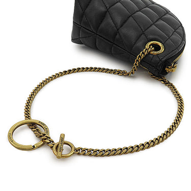 サンローラン SAINT LAURENT サド トライアングル 802198 ブラック ラムスキン コインケース ゴールド金具 黒 小銭入れ 三角形