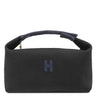 エルメス HERMES ブリッド ア ブラック GM ジグザグ ブラック×ブルーニュイ トワルアッシュ ポーチ シルバー金具 黒 紺 バニティ Hロゴ トワルH