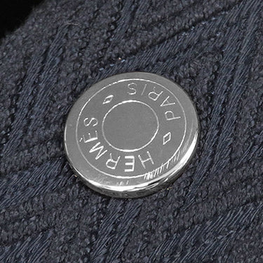 エルメス HERMES ブリッド ア ブラック GM ジグザグ ブラック×ブルーニュイ トワルアッシュ ポーチ シルバー金具 黒 紺 バニティ Hロゴ トワルH