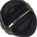 プラダ PRADA ロゴプレート 2WAY バッグ NERO ナイロン レザー 2WAYバッグ ゴールド金具 黒 ハンドバッグ ショルダー テスート