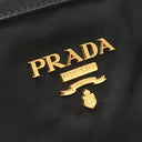 プラダ PRADA ロゴプレート 2WAY バッグ NERO ナイロン レザー 2WAYバッグ ゴールド金具 黒 ハンドバッグ ショルダー テスート