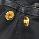 プラダ PRADA ロゴプレート 2WAY バッグ NERO ナイロン レザー 2WAYバッグ ゴールド金具 黒 ハンドバッグ ショルダー テスート