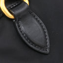 プラダ PRADA ロゴプレート 2WAY バッグ NERO ナイロン レザー 2WAYバッグ ゴールド金具 黒 ハンドバッグ ショルダー テスート