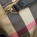バーバリー BURBERRY キルティング ミニ リュック ネイビー×ブラック ナイロン レザー リュック・デイパック ゴールド金具 巾着 ノバチェック キッズライン