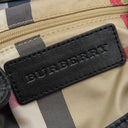 バーバリー BURBERRY キルティング ミニ リュック ネイビー×ブラック ナイロン レザー リュック・デイパック ゴールド金具 巾着 ノバチェック キッズライン