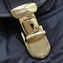 バーバリー BURBERRY キルティング ミニ リュック ネイビー×ブラック ナイロン レザー リュック・デイパック ゴールド金具 巾着 ノバチェック キッズライン