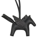 エルメス HERMES ロデオPM ペガサス タッチ ブラック アニョーミロ アリゲーター バッグチャーム 黒 単色 ソーブラック クロコ
